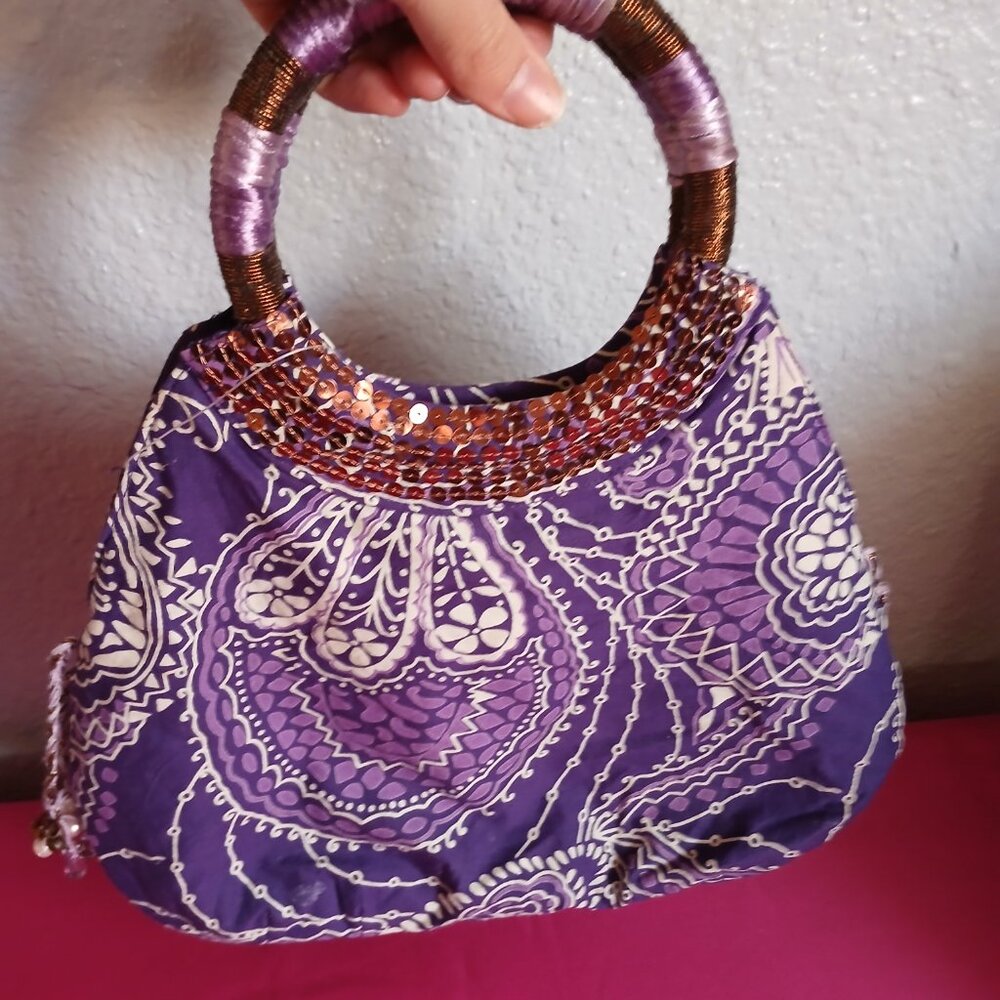 Purple Boho Purse